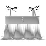 ♡ : adorable ruffled top with ribbons in white