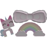 𖹭 adorable uni kitty matching hair clip