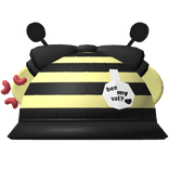 ꒰┊adorable valentines bee hat in black & yellow