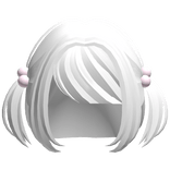 ꒰♡꒱ adorable white baby pigtails with bobbles