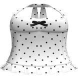 adorable white polka dot ruffled bow halter top 