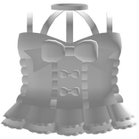 ♡ adorable white ruffled corset dress with bows 