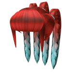 Adventress hairstyle 4 braids red to cyan drag