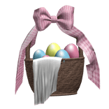Aesthetic Coquette Easter Ribbon Basket  in Pink