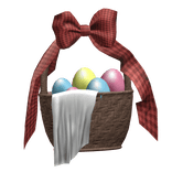 Aesthetic Coquette Easter Ribbon Basket  in Red 