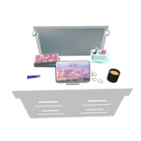 aesthetic desk setup \\ makeup booth