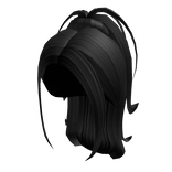Aesthetic Long Y2k Messy Ponytail (Black)