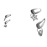 Aesthetic Star and Heart Hair Clips