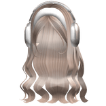 Aesthetic Wavy Hair Headphone Headband Plat Blonde