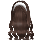 Aesthetic Wavy Hair w Headband (Brown)