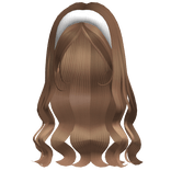 Aesthetic Wavy Hair w Headband (Caramel)