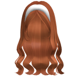 Aesthetic Wavy Hair w Headband (Ginger)
