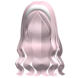 Aesthetic Wavy Hair w Headband (Pink)