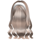 Aesthetic Wavy Hair w Headband (Platinum Blonde)