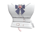 Akira White Poet Shirt w/ Ribbon & Tail