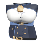 Ako White Shirt w/ Blue Jacket & Black Dress