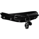 alxdrmcqn studded double wrap skull choker