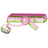 Amekaji Gyaru Harajuku Kitty Chain Belt Green Pink