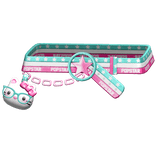 Amekaji Gyaru Harajuku Kitty Chain Belt Teal Pink