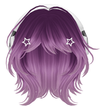 Amethyst Short Wolf Cut Hair with Headphones