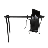 Ancient Archival Lace Belt Crystal Bag Pouch Black