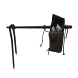 Ancient Archival Lace Belt Crystal Bag Pouch Brown