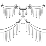 Ancient face chains - silver