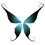 Ancient Fairy Wings (cyan & black)