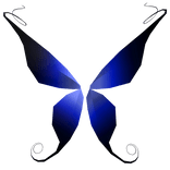 Ancient Fairy Wings (sapphire blue & black)