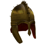 Ancient Gold Heavy Roman Ridge Helmet