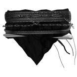 Ancient Gunda Temple Black Cloth Silver Bracelet