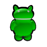 android bot green keychain