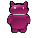android bot pink keychain