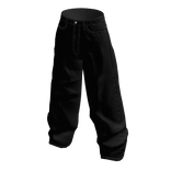 Angel Baggy Jeans Black (Pink Design)