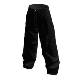 Angel Baggy Jeans Black (White Design)