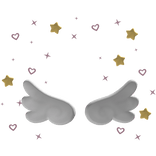 Angel Wings with Hearts Stars Aura