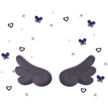 Angel Wings with Purple Butterfly Aura