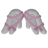 angel wings with ribbon (pink)