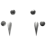 Angelbites Vamp Silver White Piercing Face