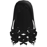 ♡  angelic cute long curls in black