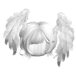 Angelic feathered Wolf Cut [White]