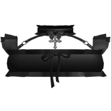 ♱ Angelic Ruffle Black Cross Top With Bow