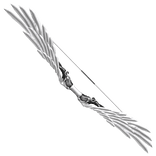 Angelic Silver Feather Bow