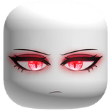 Angry Demon Face With Red Eyes (Glowing)