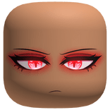 Angry Demon Face With Red Eyes (Glowing)
