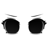 angry tired anime eyes black