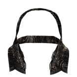 Animal Camo Print Feathered Scarf Hood