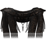 Animal Printed Grunge Distressed Scarf With Dagger