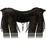 Animal Printed Grunge Distressed Scarf With Dagger