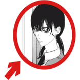 (Animated) Asa Mitaka Pointing Arrow Circle Meme